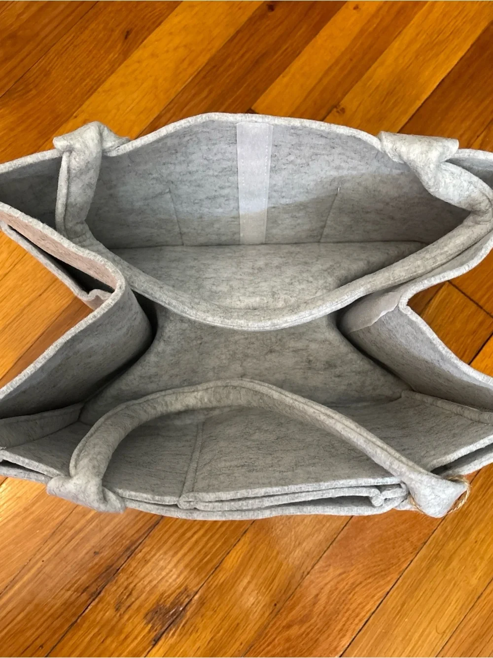Parker Baby Co. Gray Felt Nursery Storage Caddy w/ exterior pockets foldable.NWT
